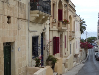 Alley taking to Balluta bay in Sliema, Malta