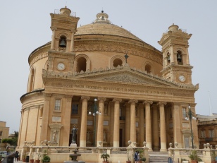 Front view of Mosta church. Malta