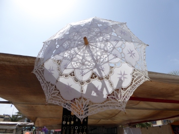 Maltese lace handcraft umbrella