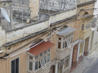 Typical balconies in Malta